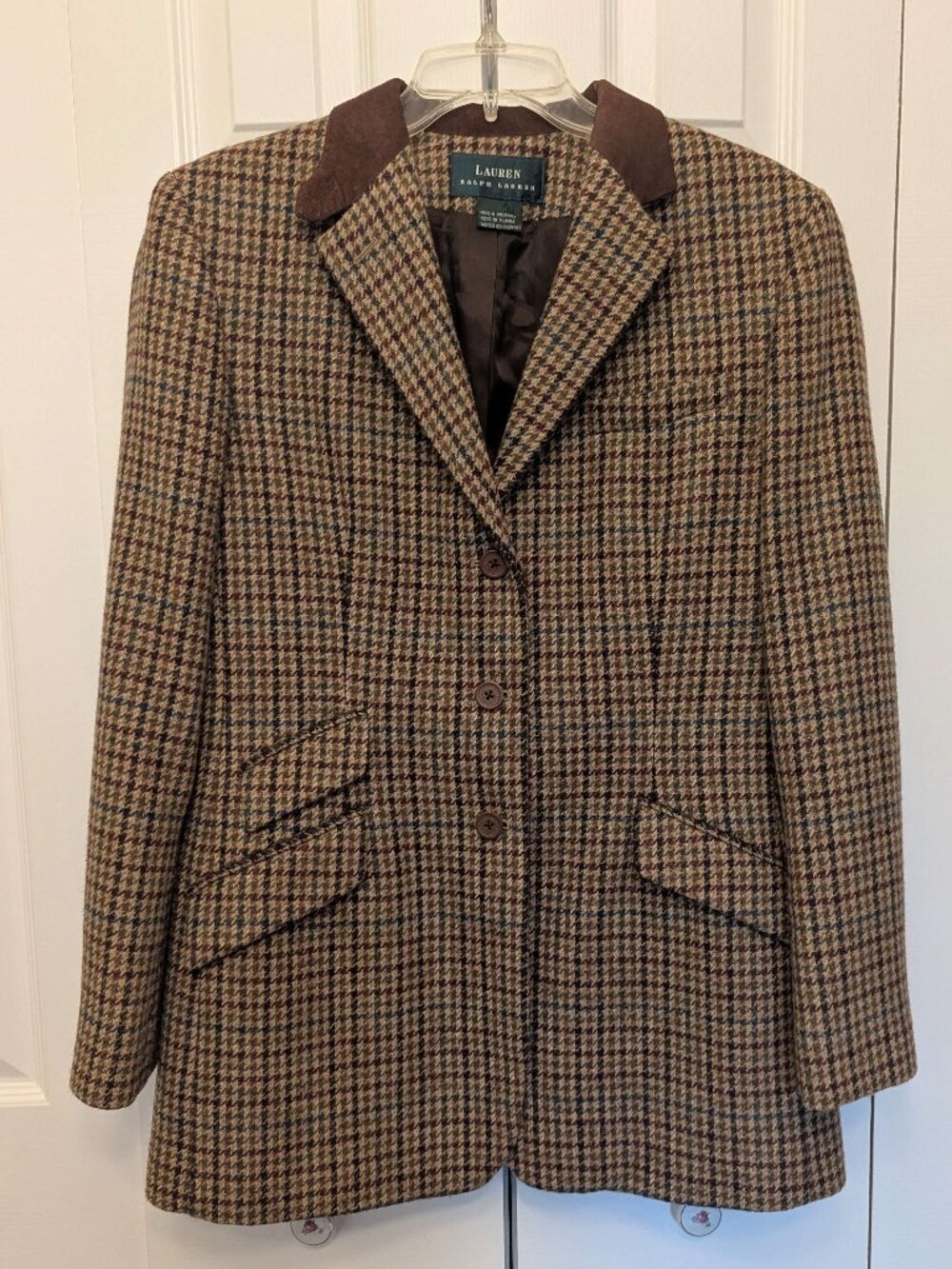 Ralph Lauren Tweed Blazer 100% Wool Size L